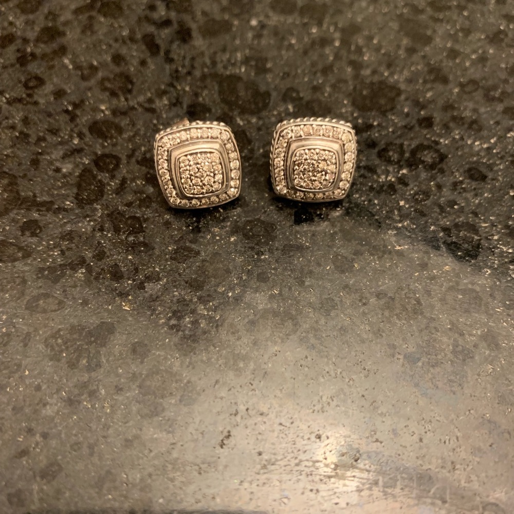 DAVID YURMAN PAVE DIAMOND EARRINGS